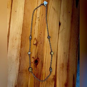 LOFT necklace-rose gold and gems